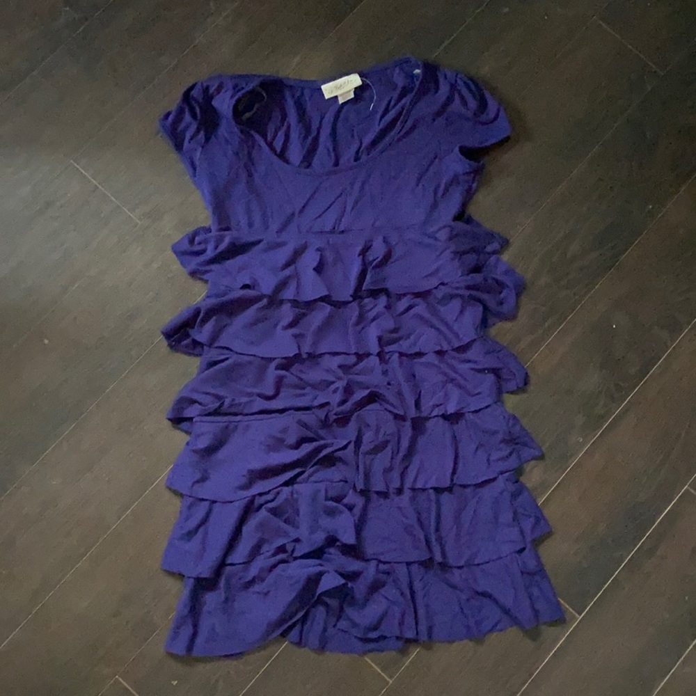 Royal blue ruffle dress
